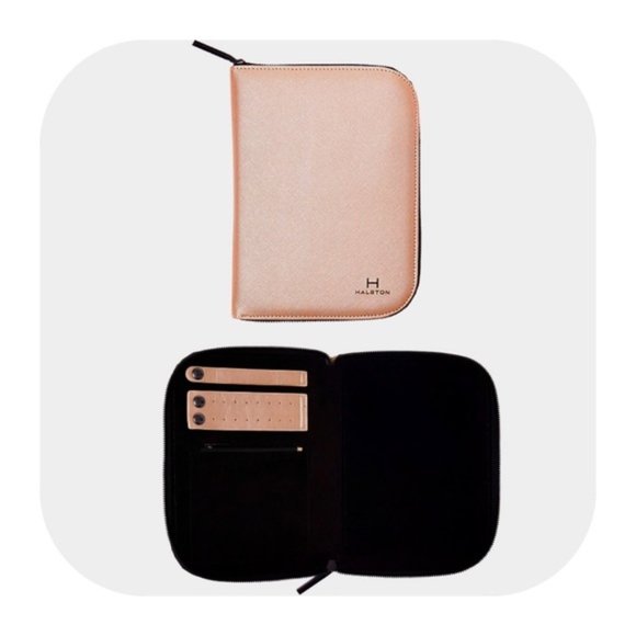 H by Halston Accessories - H Halston Gold Jewelry Portfolio Travel ZipAround